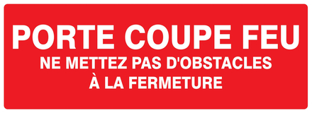PANNEAU PORTE COUPE-FEU (+ TEXTE) 330X120MM TALIAPLAST - 726121