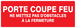 PANNEAU PORTE COUPE-FEU (+ TEXTE) 330X120MM TALIAPLAST - 726121