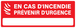 PANNEAU EN CAS D'ACCIDENT PREVENIR D'URGENCE 330X120MM TALIAPLAST - 726122