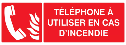 PANNEAU TELEPHONE A UTILISER EN CAS D'INCENDIE 330X120MM TALIAPLAST - 726126