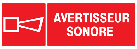 PANNEAU AVERTISSEUR SONORE 330X120MM TALIAPLAST - 726127