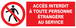 Panneau adhésif ACCES INTERDIT TTE PERS. ETRANGERE AU SERVICE 330x120mm TALIAPLAST - 726204