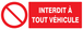 PANNEAU INTERDIT A TOUT VEHICULE 330X120MM TALIAPLAST - 726212