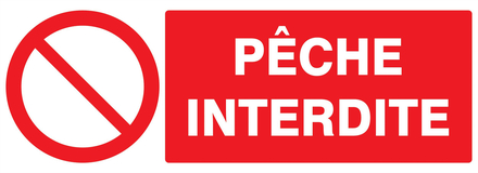 PANNEAU PECHE INTERDITE 330X120MM TALIAPLAST - 726215