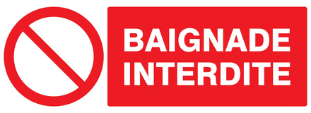 PANNEAU BAIGNADE INTERDITE 330X120MM TALIAPLAST - 726218