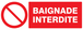 PANNEAU BAIGNADE INTERDITE 330X120MM TALIAPLAST - 726218