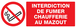 PANNEAU INTERDICTION DE FUMER CHAUFFERIE AU MAZOUT 330X120MM TALIAPLAST - 726223
