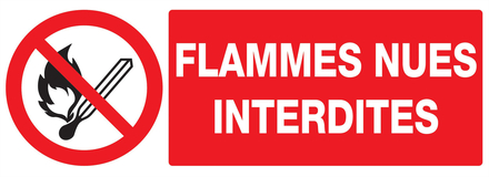 PANNEAU FLAMMES NUES INTERDITES 330X120MM TALIAPLAST - 726226