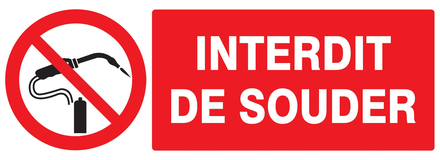 PANNEAU INTERDIT DE SOUDER 330X120MM TALIAPLAST - 726232