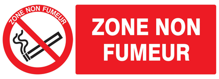 Panneau adhésif ZONE NON FUMEUR 330X120MM TALIAPLAST - 726235