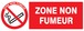 Panneau adhésif ZONE NON FUMEUR 330X120MM TALIAPLAST - 726235