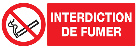 PANNEAU INTERDICTION DE FUMER 330X120MM TALIAPLAST - 726236