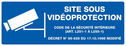 PANNEAU SITE SOUS VIDEOPROTECTION 330X120MM TALIAPLAST - 726237