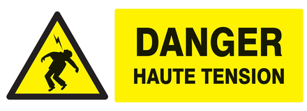PANNEAU DANGER HAUTE TENSION 330X120MM TALIAPLAST - 726302