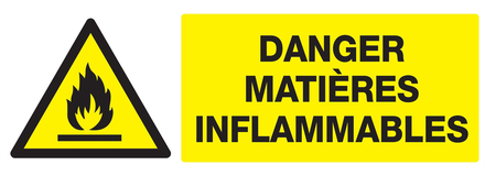 PANNEAU DANGER, MATIERES INFLAMMABLES 330X120MM TALIAPLAST - 726303