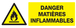 PANNEAU DANGER, MATIERES INFLAMMABLES 330X120MM TALIAPLAST - 726303