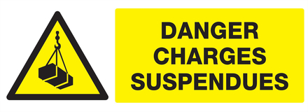PANNEAU DANGER, CHARGES SUSPENDUES 330X120MM TALIAPLAST - 726307
