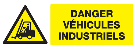 PANNEAU DANGER VEHICULES INDUSTRIELS 330X120MM TALIAPLAST - 726310