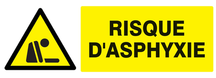 PANNEAU DANGER RISQUE D' ASPHYXIE 330X120MM TALIAPLAST - 726329