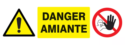 PANNEAU ACCES INTERDIT/DANGER AMIANTE 330X120MM TALIAPLAST - 726332