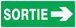 PANNEAU SORTIE FLECHE A DROITE 330X120MM TALIAPLAST - 726401