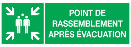 PANNEAU POINT DE RASSEMBLEMENT APRES EVACUATION 330X120MM TALIAPLAST - 726402