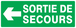PANNEAU SORTIE DE SECOURS FLECHE A GAUCHE 330X120MM TALIAPLAST - 726413