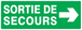 PANNEAU SORTIE DE SECOURS FLECHE A DROITE 330X120MM TALIAPLAST - 726414