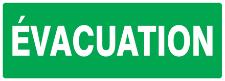 PANNEAU EVACUATION 330X120MM TALIAPLAST - 726418