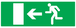 PANNEAU EVACUATION VERS SORTIE GAUCHE 330X120MM TALIAPLAST - 726424
