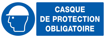 PANNEAU CASQUE DE PROTECTION OBLIGATOIRE 330X120MM TALIAPLAST - 726503
