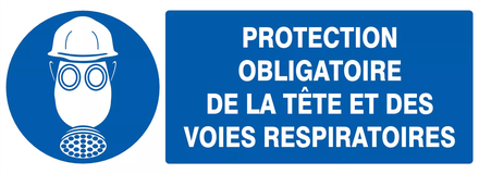PROTECTION OBLIGAT. TETE/VOIES RESPIRATOIRES 330x120mm TALIAPLAST - 726506