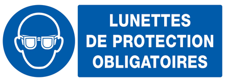 PANNEAU LUNETTES DE PROTECTION OBLIGATOIRES 330X120MM TALIAPLAST - 726507