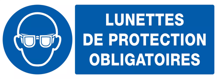 PANNEAU LUNETTES DE PROTECTION OBLIGATOIRES 330X120MM TALIAPLAST - 726507