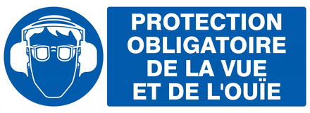 PANNEAU PROTECTION OBLIGATOIRE VUE/OUIE 330X120MM TALIAPLAST - 726508
