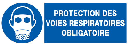 PANNEAU PROTECTION DES VOIES RESPIRATOIRES OBLIGAT. 330X120MM TALIAPLAST - 726510