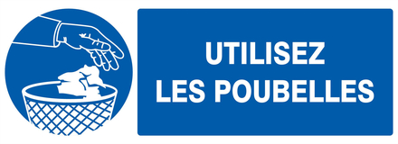 PANNEAU UTILISEZ LES POUBELLES 330X120MM TALIAPLAST - 726512