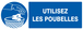 PANNEAU UTILISEZ LES POUBELLES 330X120MM TALIAPLAST - 726512