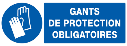 PANNEAU GANTS DE PROTECTION OBLIGATOIRES 330X120MM TALIAPLAST - 726517