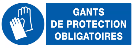 PANNEAU GANTS DE PROTECTION OBLIGATOIRES 330X120MM TALIAPLAST - 726517