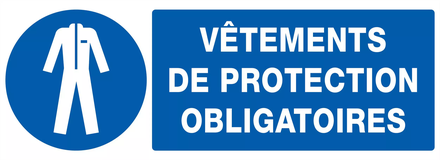 PANNEAU VETEMENTS DE PROTECTION OBLIGATOIRES 330X120MM TALIAPLAST - 726519