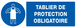 PANNEAU TABLIER DE PROTECTION OBLIGATOIRE 330X120MM TALIAPLAST - 726521
