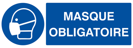 Signalétique d'obligation 330X120 ADHESIF Masque obligatoire 330x120mm TALIAPLAST - 726525