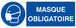Signalétique d'obligation 330X120 ADHESIF Masque obligatoire 330x120mm TALIAPLAST - 726525