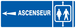 PANNEAU ASCENSEUR FLECHE A GAUCHE 330X120MM TALIAPLAST - 726603