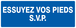 PANNEAU ESSUYEZ VOS PIEDS S.V.P 330X120MM TALIAPLAST - 726617
