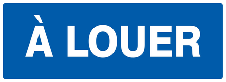 Panneau adhésif A LOUER 330X120MM TALIAPLAST - 726634