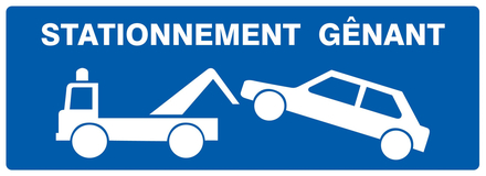 PANNEAU STATIONNEMENT GENANT 330X120MM TALIAPLAST - 726642