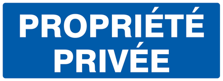 Panneau adhésif PROPRIETE PRIVEE 330X120MM TALIAPLAST - 726643