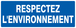 PANNEAU RESPECTEZ L'ENVIRONNEMENT 330X120MM TALIAPLAST - 726649